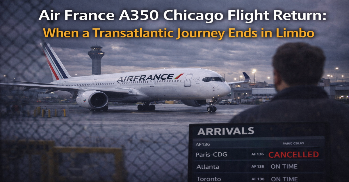 Air France A350 Chicago Flight Return